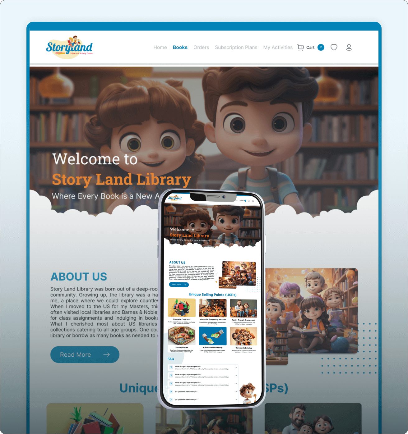 Story Land Library website